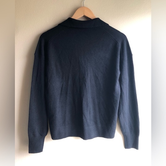 NEW Everlane Women’s Cashmere Polo Black Sweater Size XSmall - Picture 11 of 14